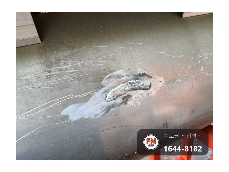 관광 유람선 알루미늄 부력통 바닥 찢김 구멍 AC TIG 메움 긁힘 육성 시공 사진 34