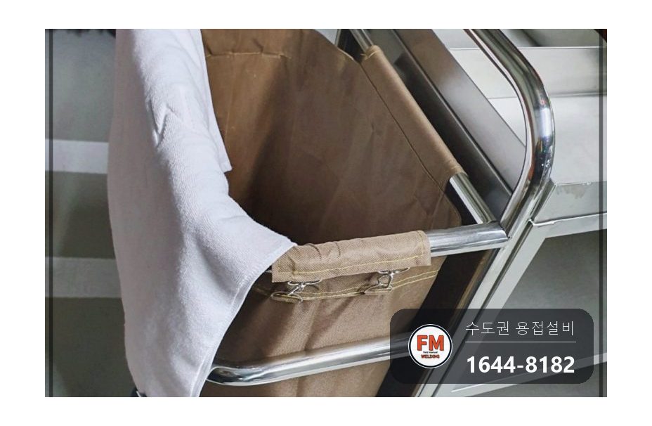 대학교 급식카트 60대 손잡이 바퀴 R가공 용접 보강 시공 사진 3
