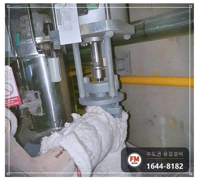 발전소 나인크롬 배관 누수 밸브 교체 예열 후열 용접 보수 시공 사진 24