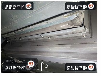 빌딩 지하주차장 배기덕트 모서리 벌어짐 볼트 끊김 용접 시공 사진 5