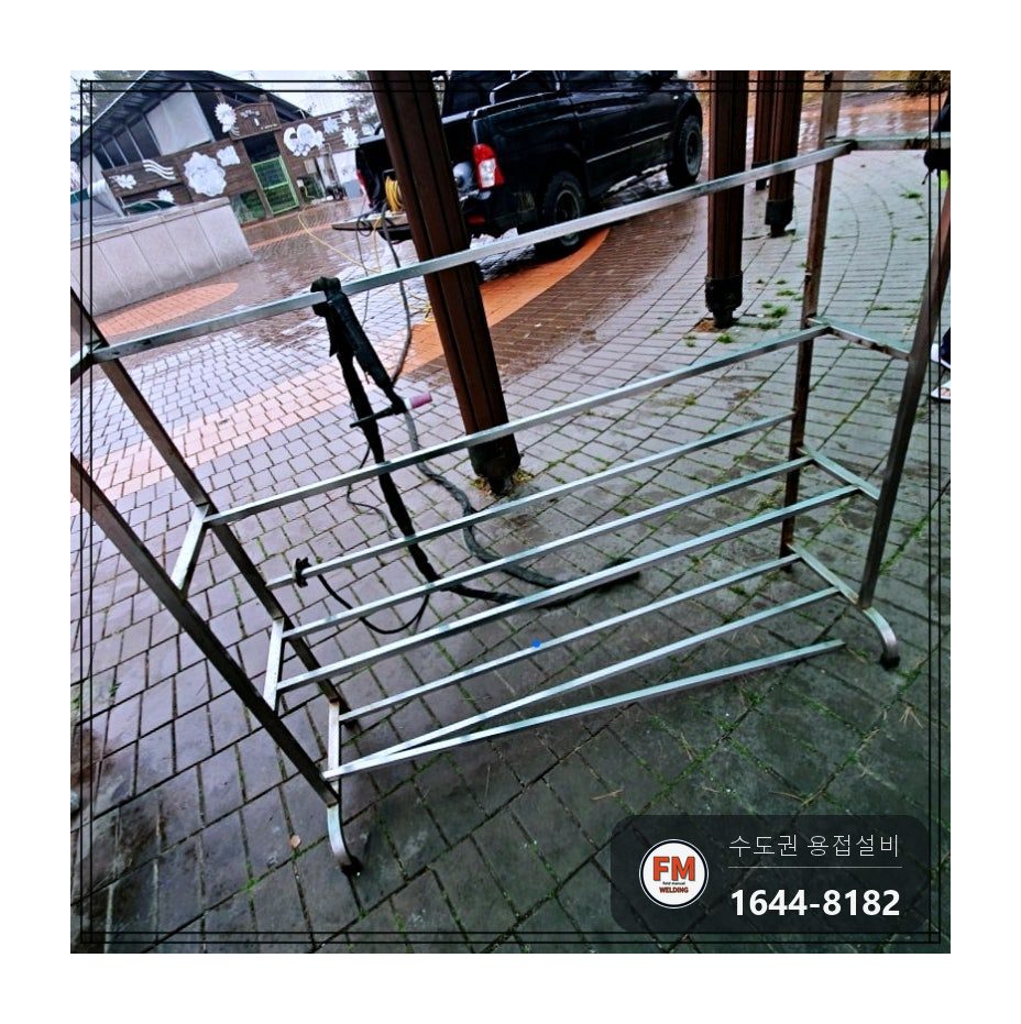 상가 스텐 행거 접합부 크랙 수리 파이프 위치 이동 시공 사진 7