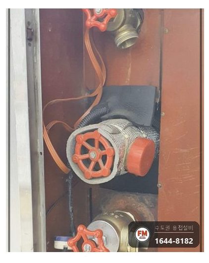 소화전 앵글밸브 탈락 니플 교체 가접 거울용접 보수 시공 사진 31