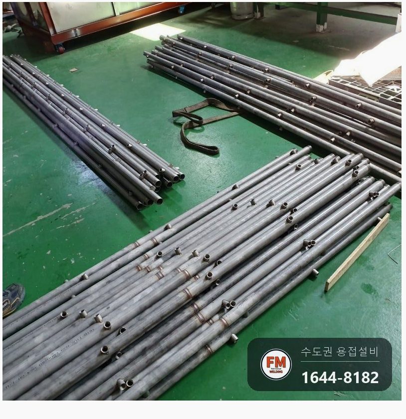 수출 분수배관 125A 물량 용접 지그 제작 소켓 접합 시공 사진 5