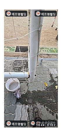 운동장 골대 하부 균열 구령대 난간 앵커 보강 보수용접 시공 사진 19