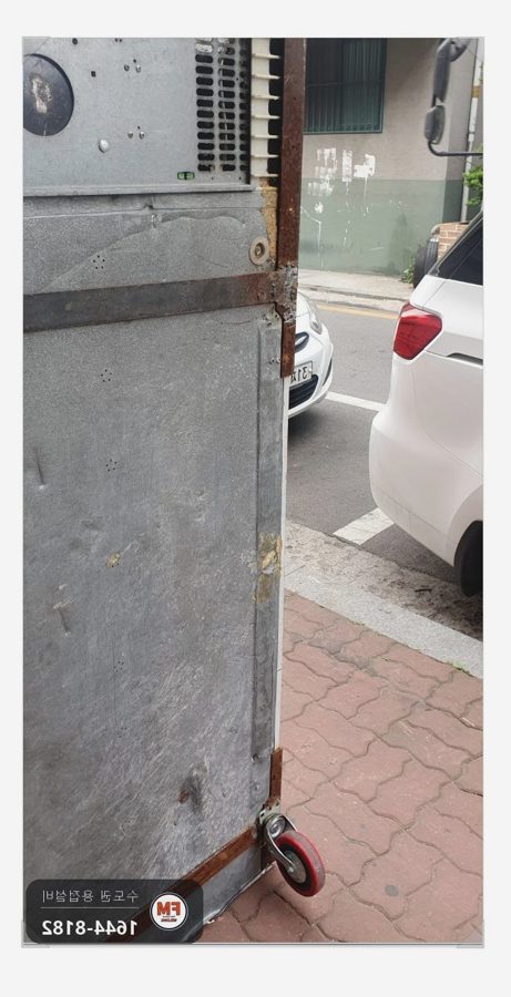 냉동 운반카트 바퀴 용접부 녹 파손 카트 보수