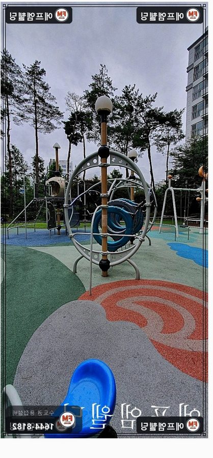 놀이터 기구 기둥 세로 크랙 끝단 가공 2겹 용접 보수