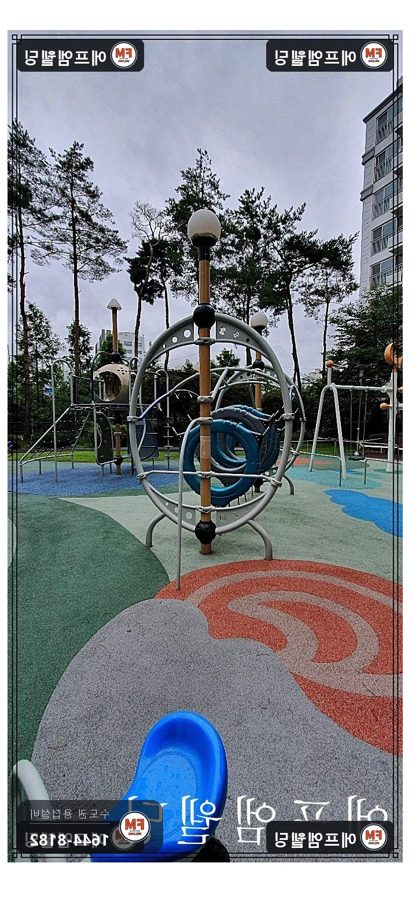 놀이터 기구 기둥 세로 크랙 끝단 가공 2겹 용접 보수