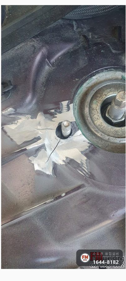 알루미늄용접 본넷 프레임 산화피막 크랙 번짐 보수